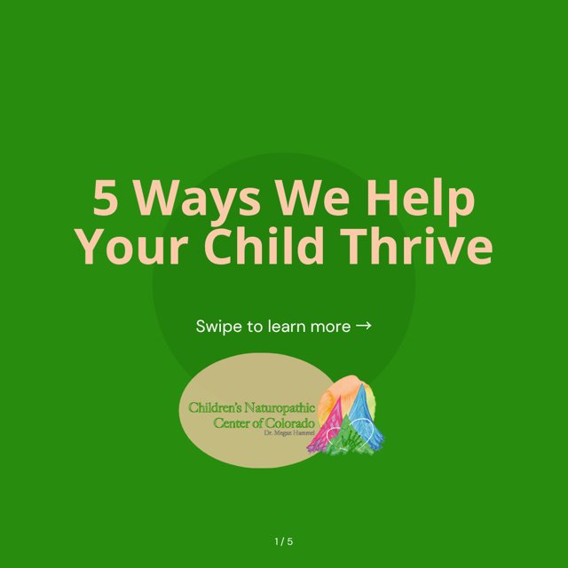 Instagram post: 5 ways we help your child thrive